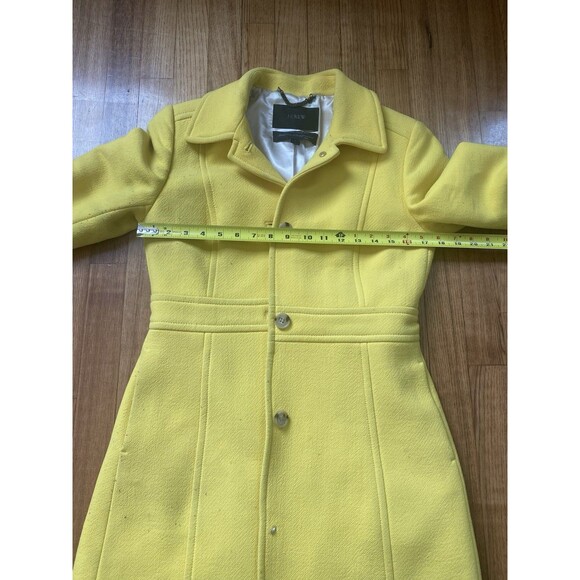 J. Crew Double Cloth Manifattura di Carmignano Italian Wool Coat 4 Yellow READ - Picture 9 of 13